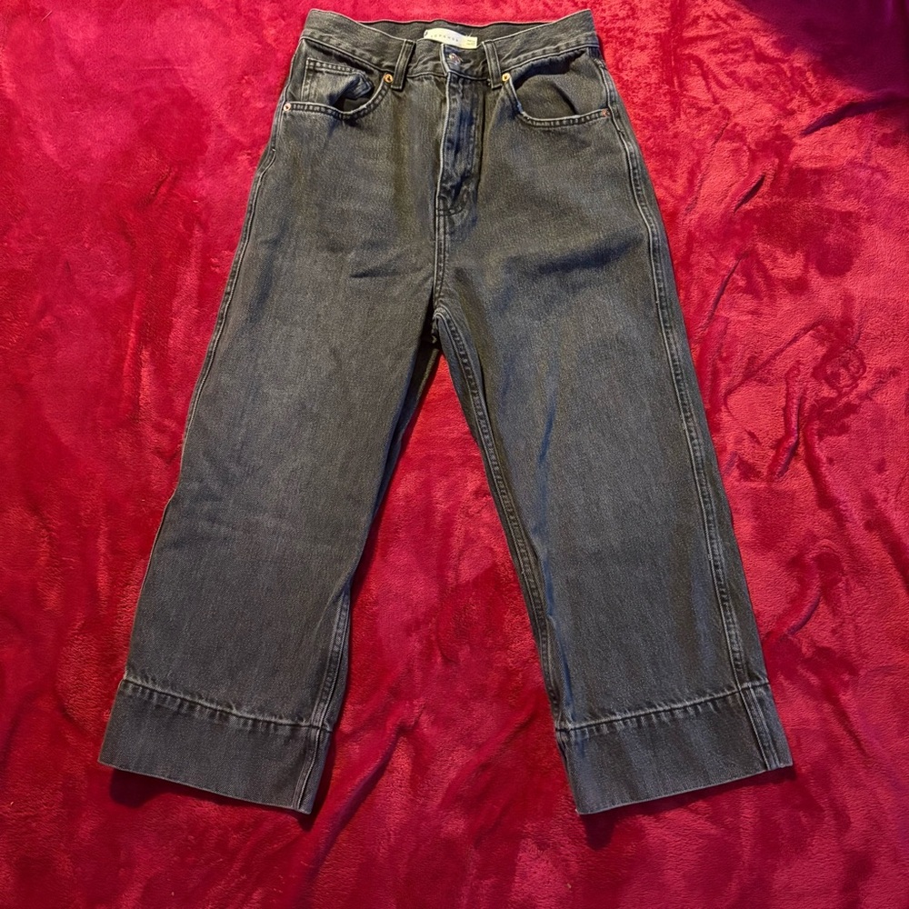 Topshop Black Cropped Ankle Jeans
